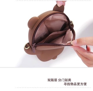 Túi gấu silicon QC đeo chéo