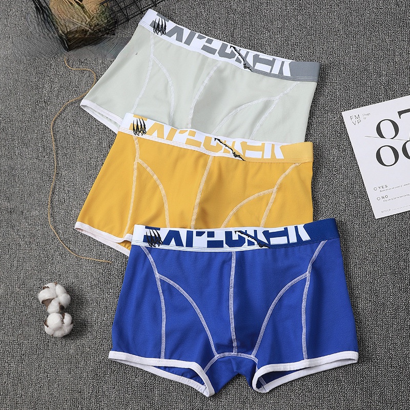 Quần Lót Boxer Cotton Nguyên Chất Dáng Rộng Thoáng Khí Thoải Mái Cho Nam C608