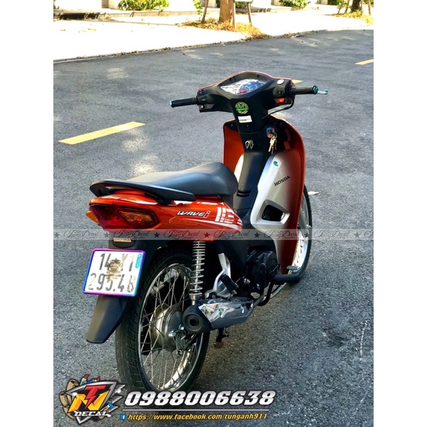 Tem xe Wave Alpha- Tem 113i dán xe wave cam