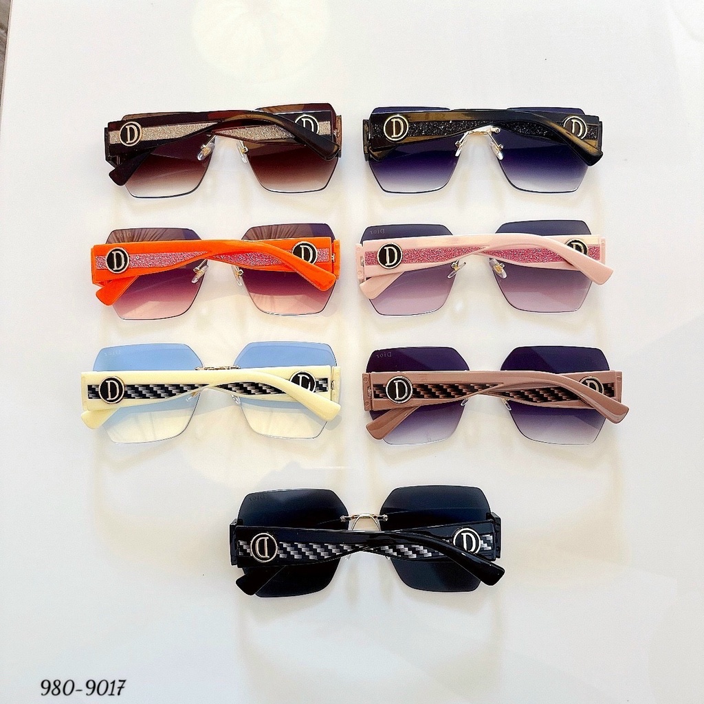 Kính Mắt Dáng Vuông Nữ Không Viền Gọng Phối Họa Tiết Siêu Cấp Thời Trang [980]