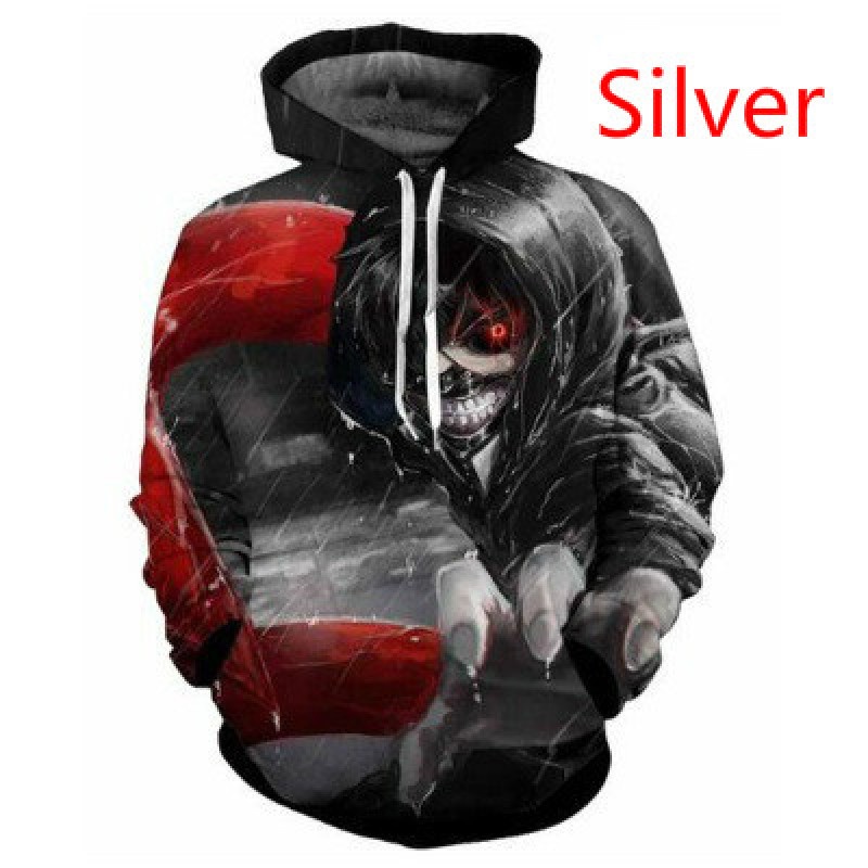 Áo Hoodie In Hình Nhân Vật Phim Tokyo Ghoul 3d Cá Tính