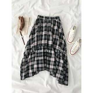 ORDER || Chân Váy Kẻ Caro Vạt Chéo ll Sẵn 1c