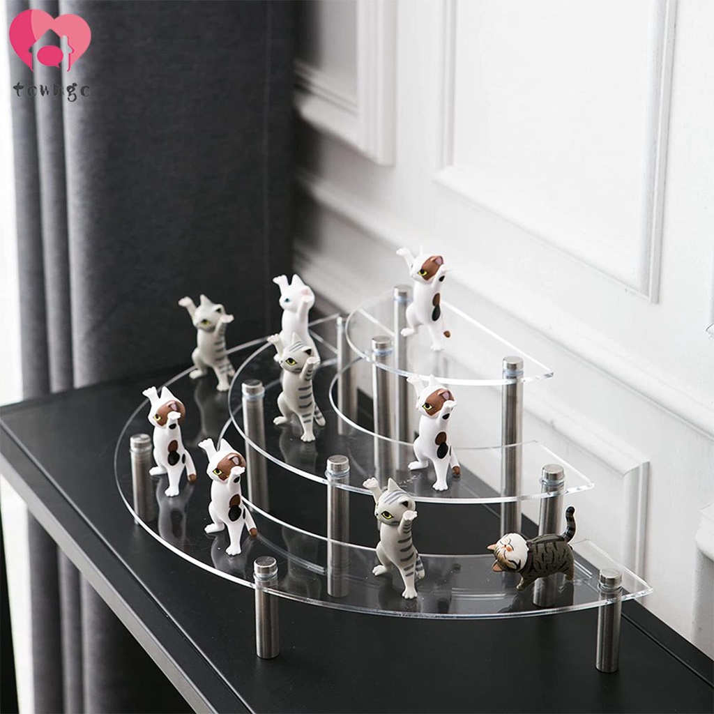 Giá Đỡ Trưng Bày Bánh Trung Thu 3 Tầng Bằng Acrylic Trong Suốt Kc3054