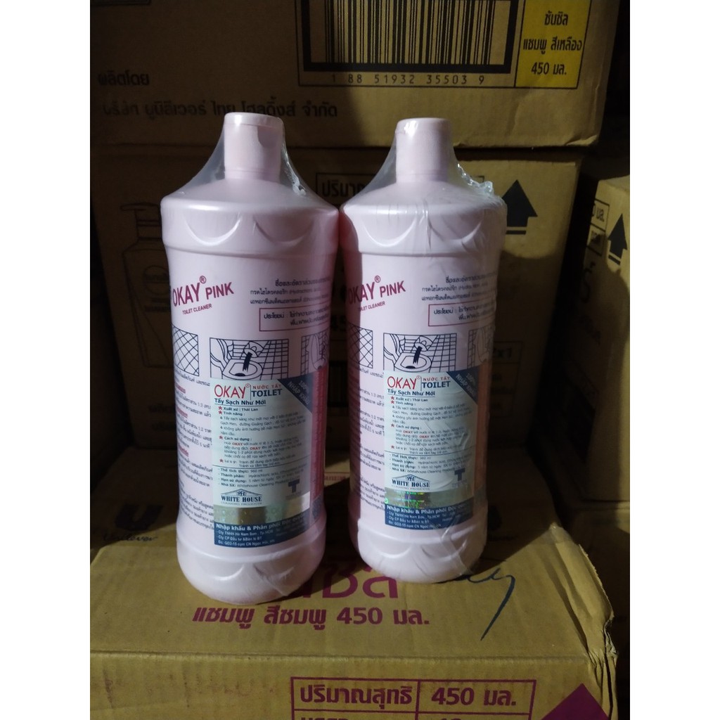 Nước Tẩy Bồn Cầu Okay Pink 960ml Thái Lan