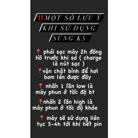 Máy xịt khử khuẩn cầm tay K5 ,S.úng phun khử khuẩn nano K5 , Bảo Hành  1 Đổi 1