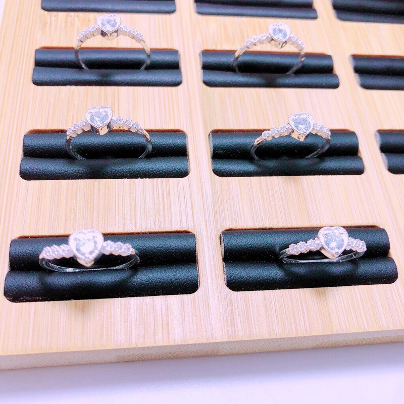 NHẪN NỮ BẠC TA ĐÍNH ĐÁ MẶT TIM XINH XẮN LINH MIU SILVER