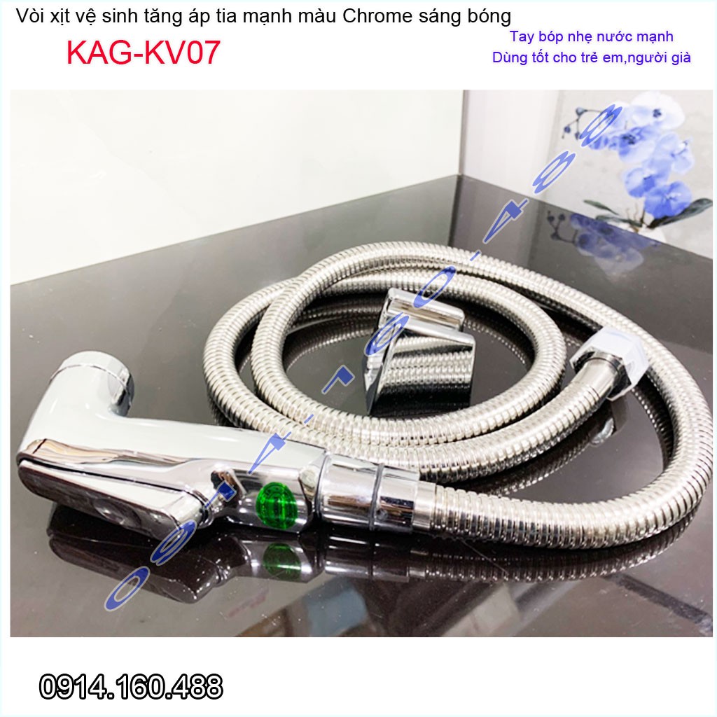 Vòi xịt vệ sinh trẻ em  KAG-KV07, vòi nhấn tay cho trường mẫu giáo Crome bóng tia mạnh rửa sạch sử dụng tốt