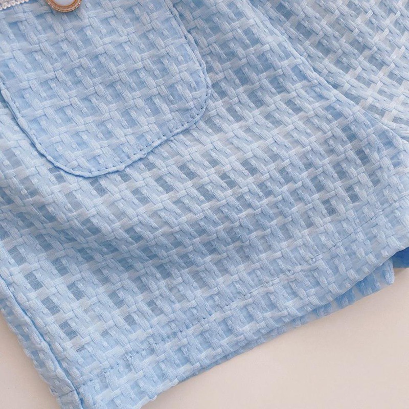Set áo tay ngắn + quần short thời trang mùa hè đáng yêu dành cho bé gái 1-6 tuổi