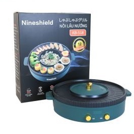 Bếp lẩu nướng tròn NINESHIELD KB-518 đa năng