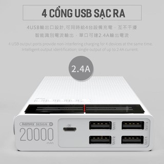 Pin Sạc Dự Phòng Remax RPP-102 20000mAh