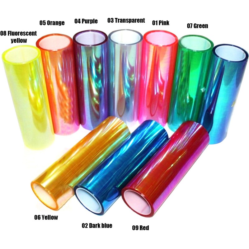 Miếng dán bóng kính nhiều màu sắc lựa chọn dùng để trang trí đèn pha ô tô