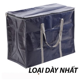 Số 2/3 - Túi bạt có 2 dây kéo màu tím/xanh rêu (Dành có shipper, đựng hàng buôn bán)