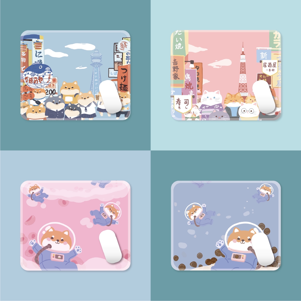 Lót chuột và bàn phím hình chú chó Shiba dễ thương