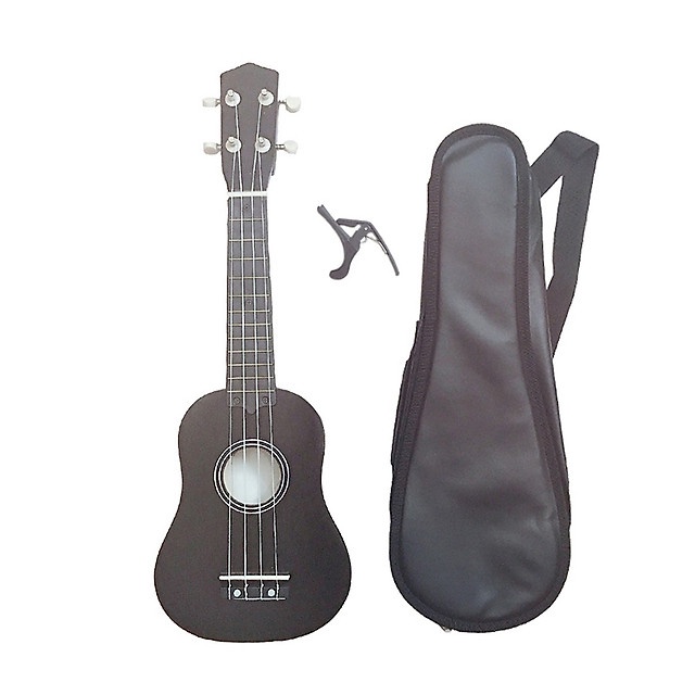 Đàn Ukulele Soprano Woim 35A15 - Đen trơn (tặng kèm bao da và capo nâng tông)