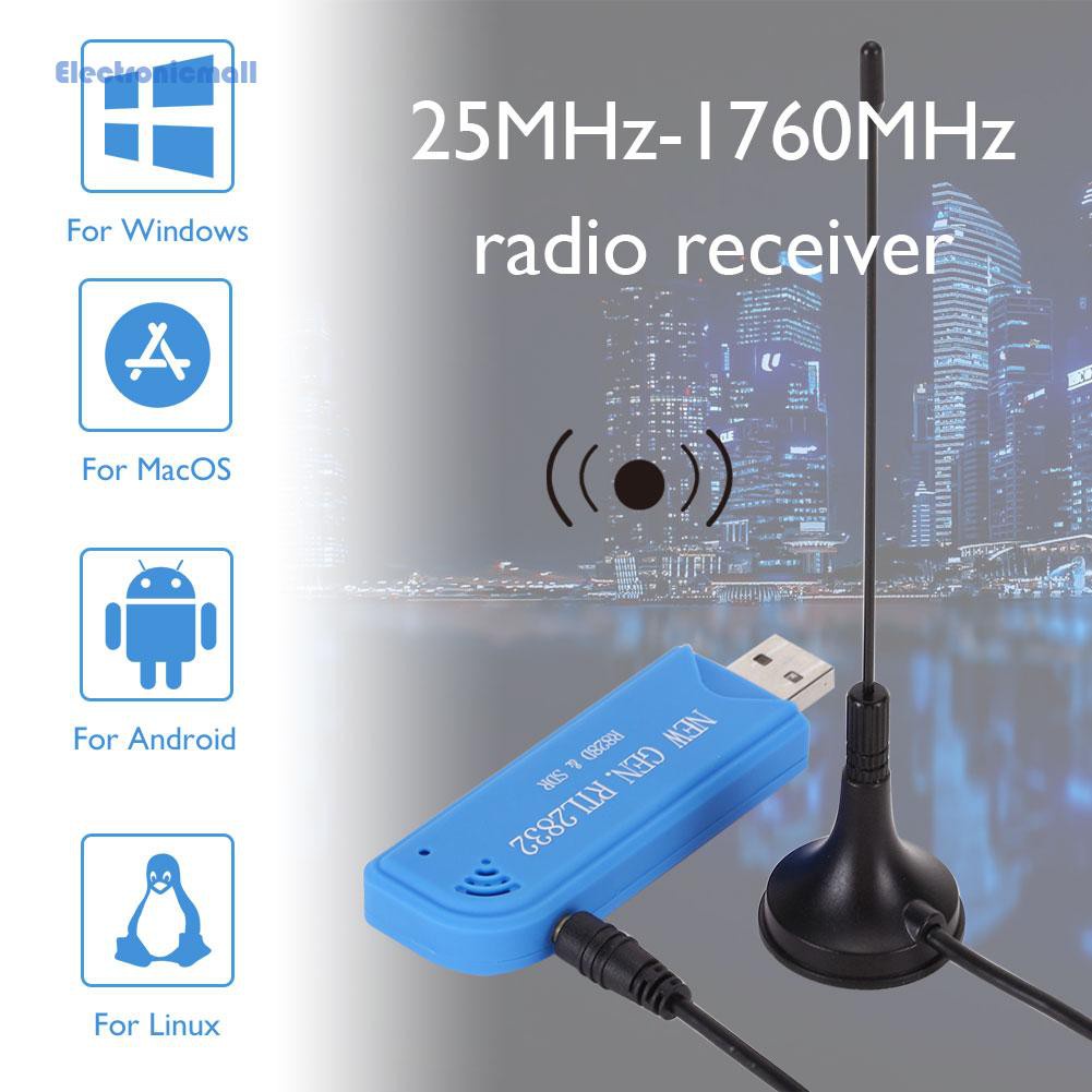 ElectronicMall01 Mini Digital USB 2.0 TV Receiver DAB FM SDR RTL-SDR A300U Portable Tuner Dongle