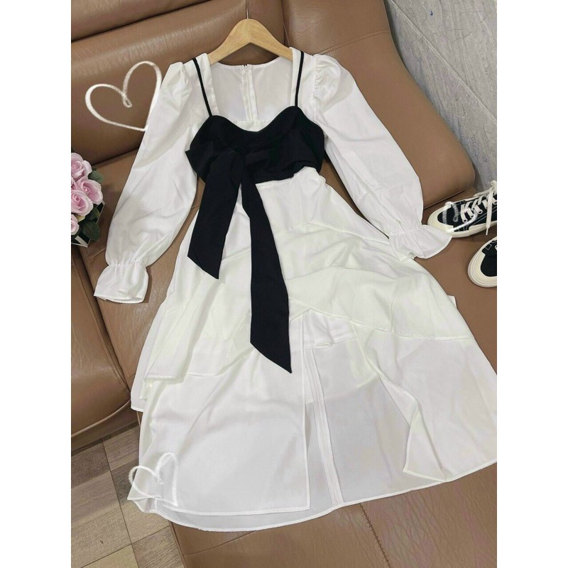 SET ĐẦM PHỐI ÁO NƠ