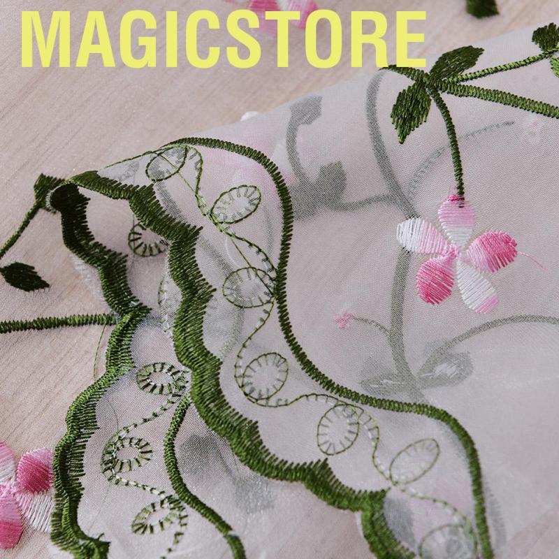 Magicstore curtains salon Tulle Yarn Screen Curtains Chrysanthemum Sheer Drape for Living Room Window Decor blackout