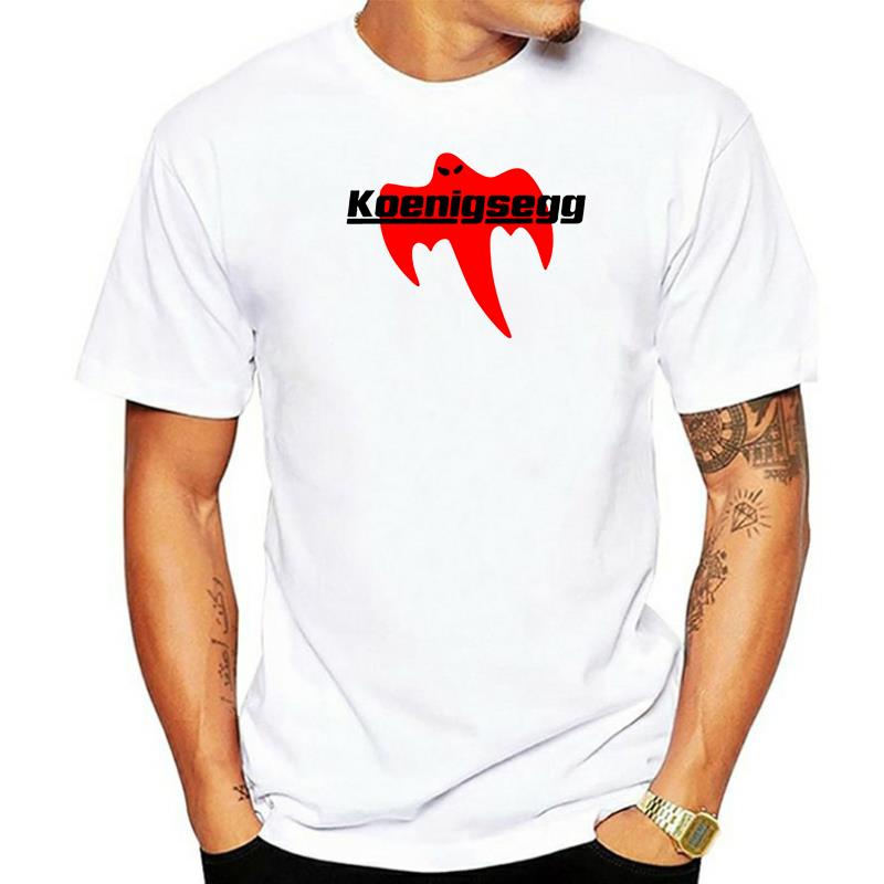 Áo thun nam Koenigsegg Ghost Logo đen trắng S-2Xl M Xl 2Xl 12Xl Áo thun