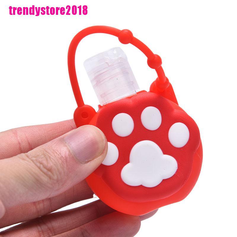 Vỏ Bọc Chai Nước Rửa Tay Bằng Silicon Gel Hình Tròn 30ml Họa Tiết Hoạt Hình