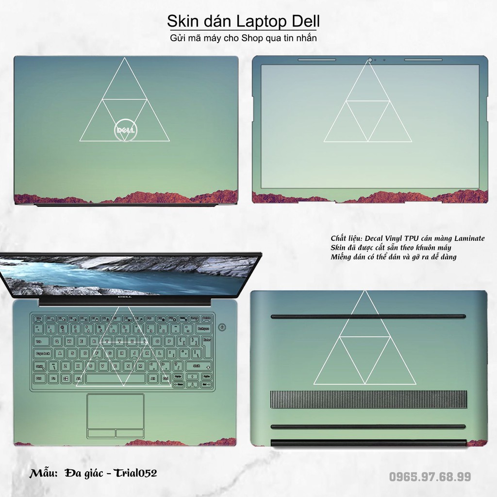 Skin dán Laptop Dell in hình Đa giác _nhiều mẫu 9 (inbox mã máy cho Shop)