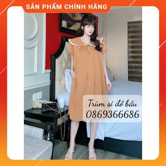 Váy bầu đuôi cá thiết kế dự tiệc công sở mùa hè,  siêu mát Thấm Mồ Hôi Tốt, đầm bầu Freesize từ 45 đến 70Kg VB86