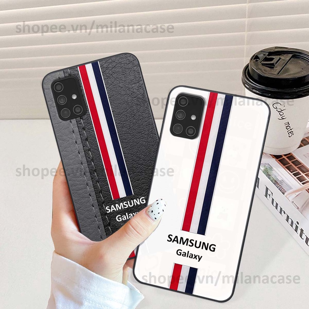 Ốp Samsung A31 / A51 / A71 in giả da phong cách thể thao, cá tính, thời trang