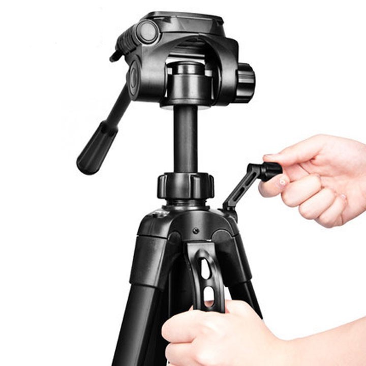 Chân Máy Ảnh Điện Thoại Tripod Weifeng WT-3520, Khung Nhôm Cao Cấp - Có Combo Khuyến Mãi Kèm Khung Kẹp Điện Thoại