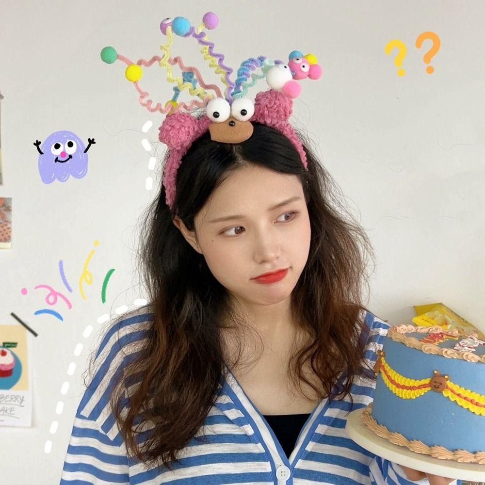 Băng Đô Cài Tóc Hình Đôi Mắt To Dễ Thương Vui Nhộn Dùng Hóa Trang Cho Nữ