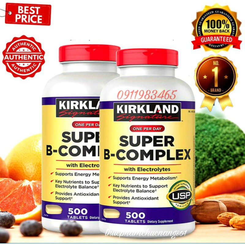 Super B Complex Kirkland 500 Viên Cam Kết Chính Hãng | BigBuy360 - bigbuy360.vn
