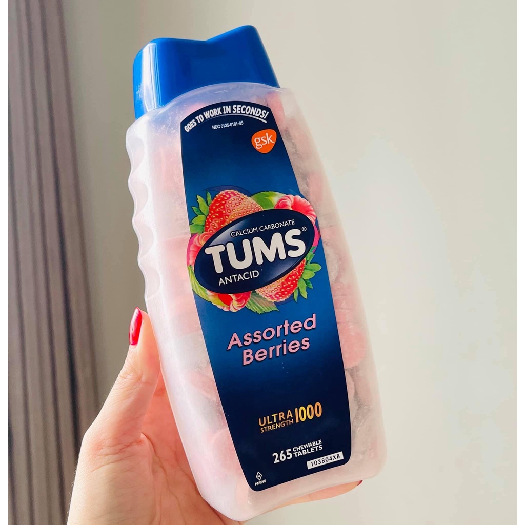 Kẹo nhai hương trái cây Tums Assorted Beries 265 viên - Mỹ