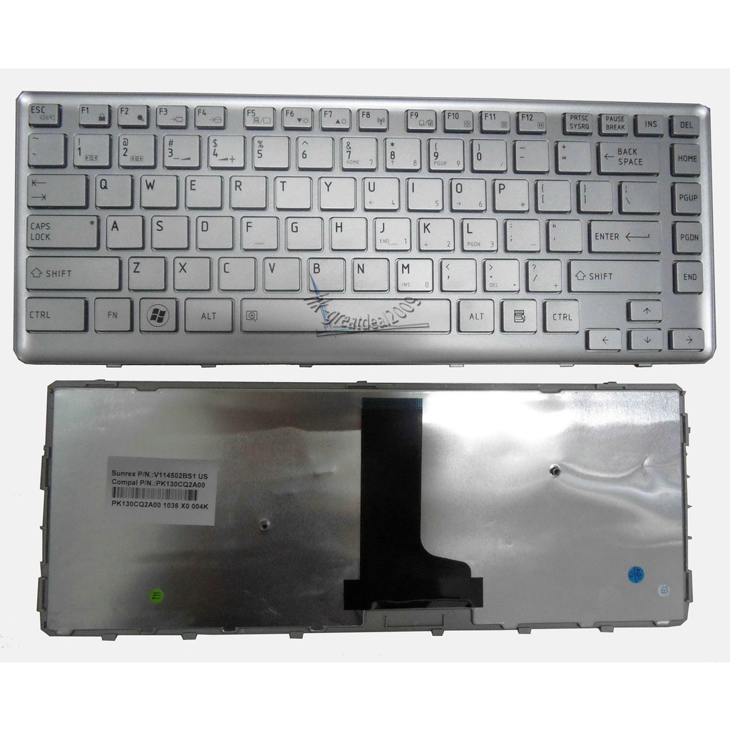 Bàn phím laptop Toshiba Satellite Pro T230 T230D T235 MÀU BẠC