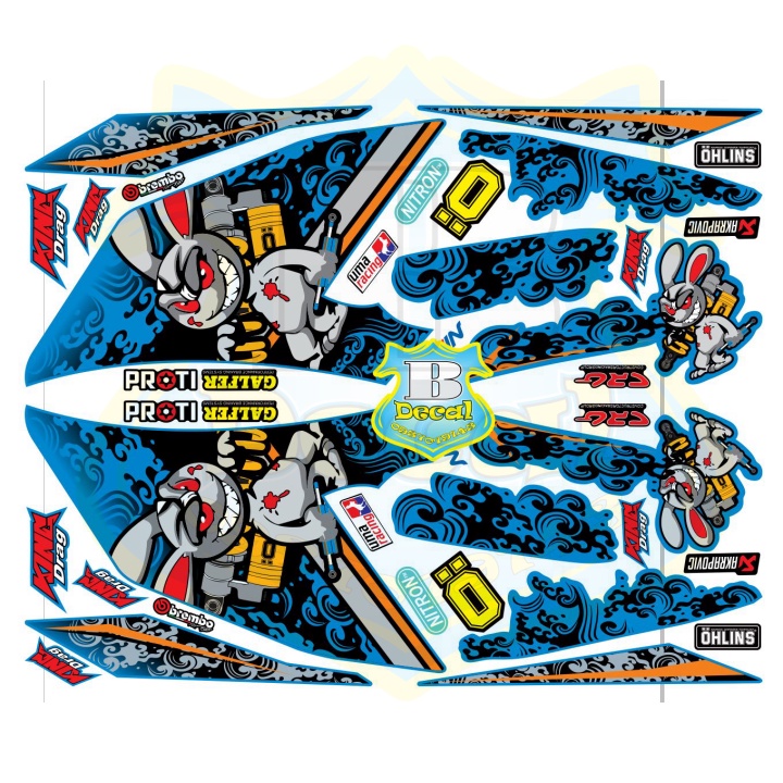 ( Quí khách vui lòng mang ra tiệm cho thợ dán ) Tem winner X thỏ xanh