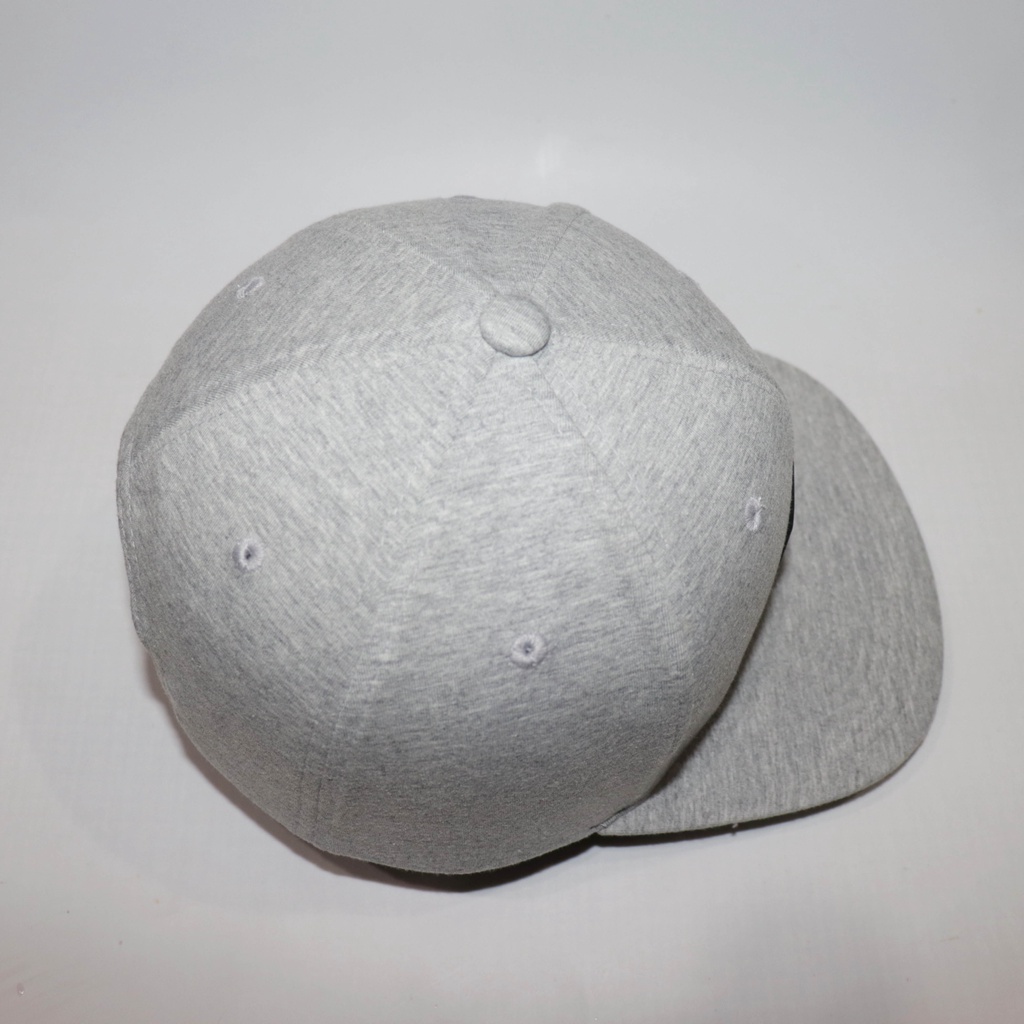 Nón NHS Snapback Full xám logo vuông da đen Nix012.