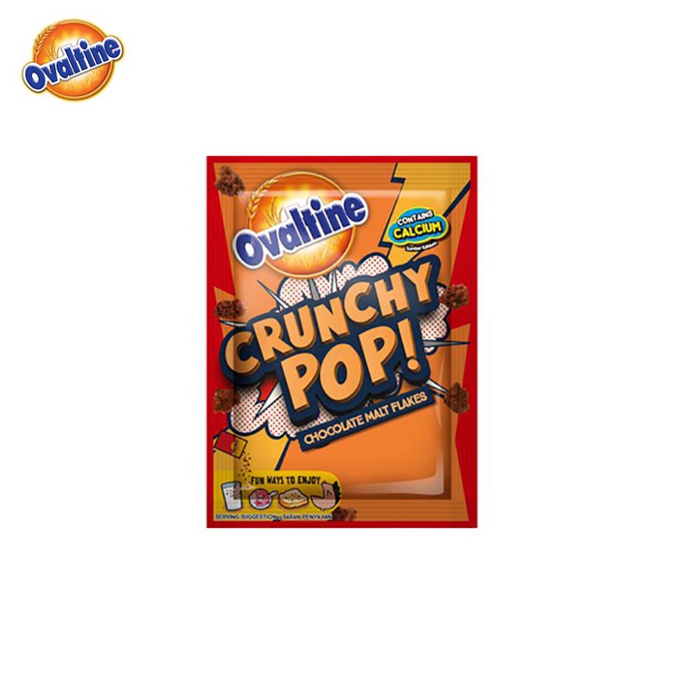 Cacao giòn rắc Ovaltine Crunchy Pop Hộp 15 gói x 8g