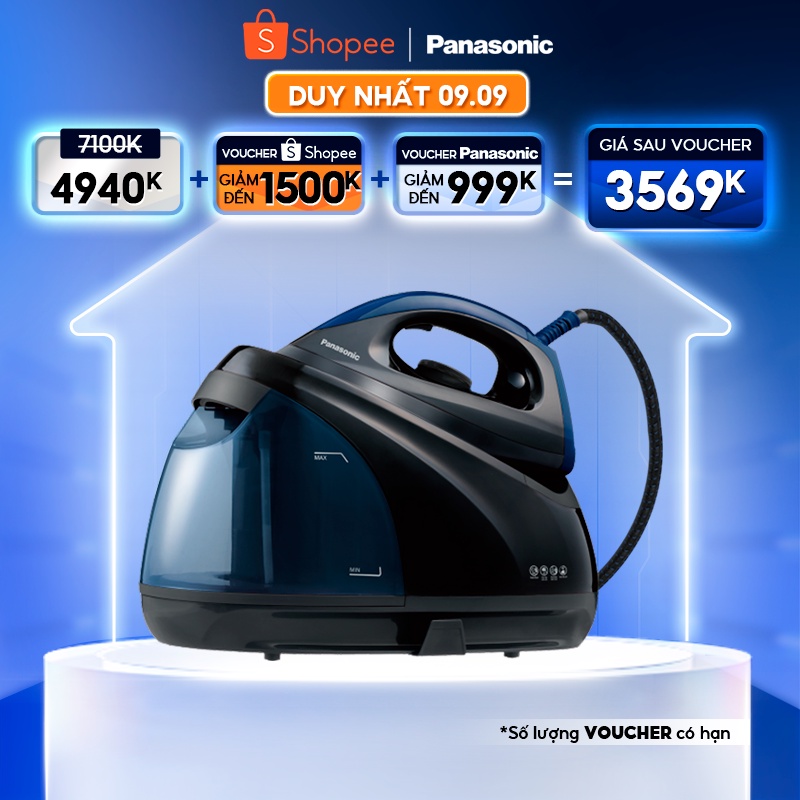 Bàn ủi hơi nước cao cấp Panasonic NI-GT200ARA – Ủi phẳng cực nhanh - Diệt khuẩn