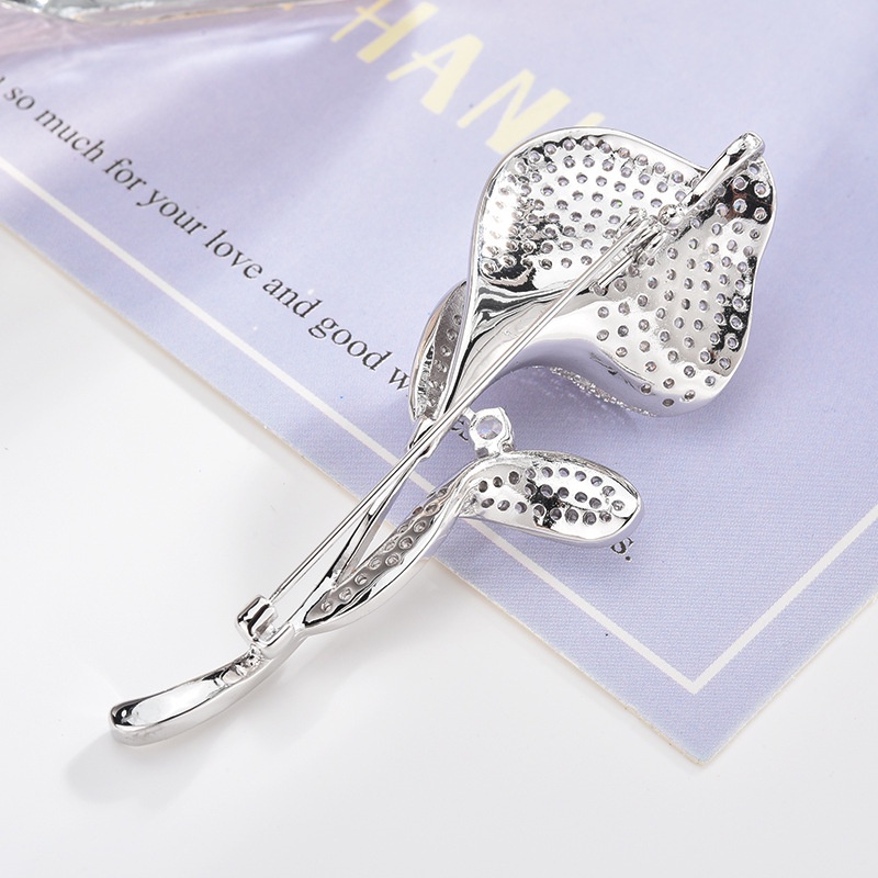 Ghim Cài Áo Hình Hoa Tulip Đính Đá Nhân Tạo Thời Trang Cho Nữ