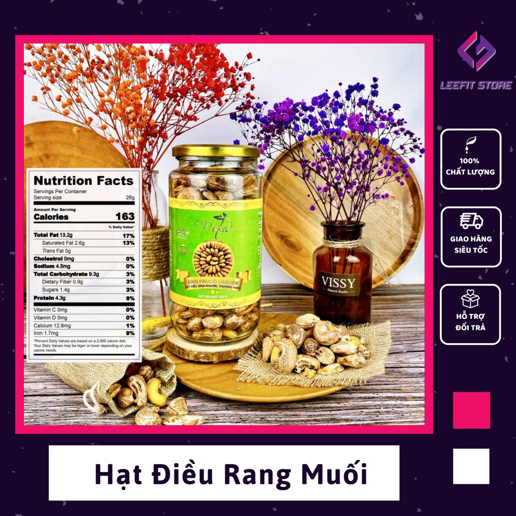 Hạt điều rang muối size lớn Thơm - Giòn- Ngậy 500g - Điều Bình Phước