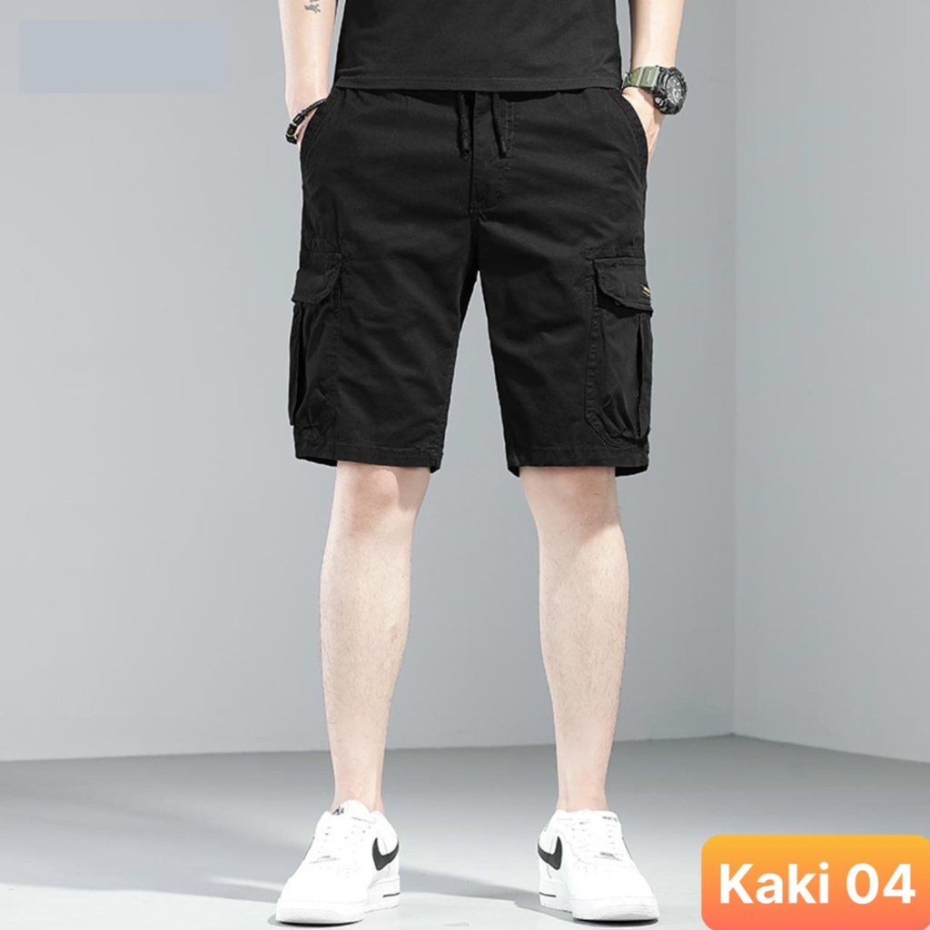 Quần short đùi kaki nam màu be trơn cao cấp kiểu dáng thể thao lửng, quần sóc nam lưng thun đẹp Lavado53 mẫu mới
