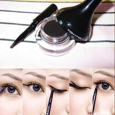 Gel kẻ mắt Tonymoly Backstage Gel Eyeliner Chính Hãng chuyên dùng makeup