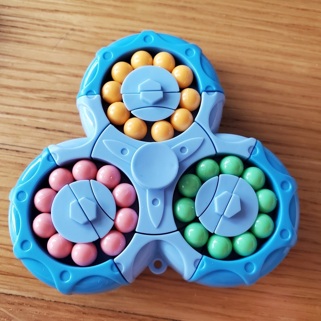 Rubik hạt đậu Phiên Bản Upgrade Rèn Luyện Trí Não, Rubic bi biến thể Puzzle HihiToyz hình bông hoa xoay 360 độ