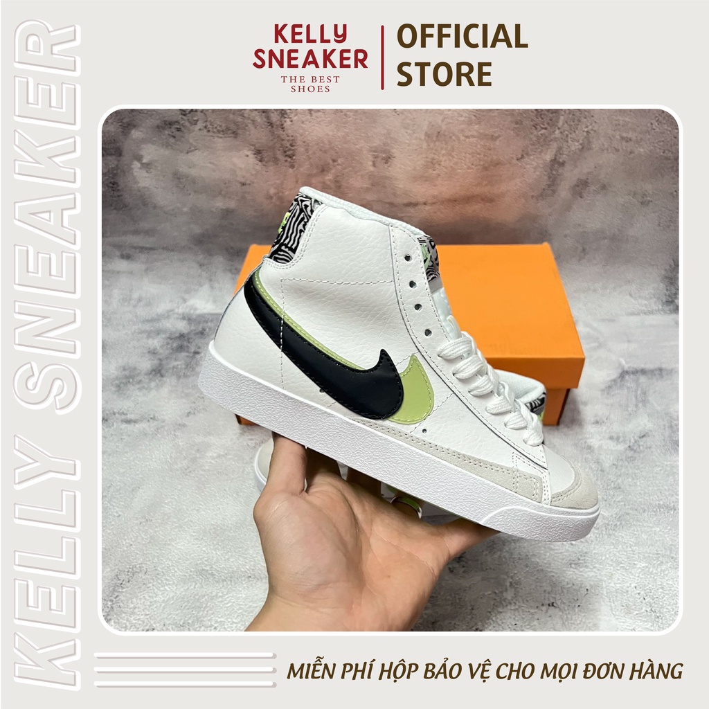 Giày Thể Thao Sneaker Blazer Mid 77 Double Swoosh "White Vapor Green"