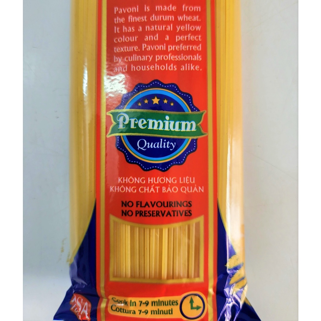 [Túi 400g] MÌ Ý [Turkey] PAVONI Spaghetti Pasta