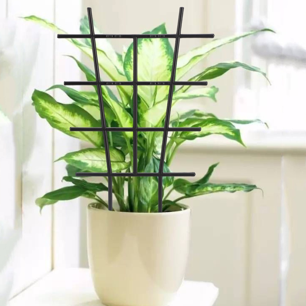 Set 2 Khung Đỡ Hỗ Trợ Trồng Cây Dây Leo Bằng Nhựa Kích Thước 42cm 42 X 22.5Cm Màu Đen Trang Trí Sân Vườn Đứng