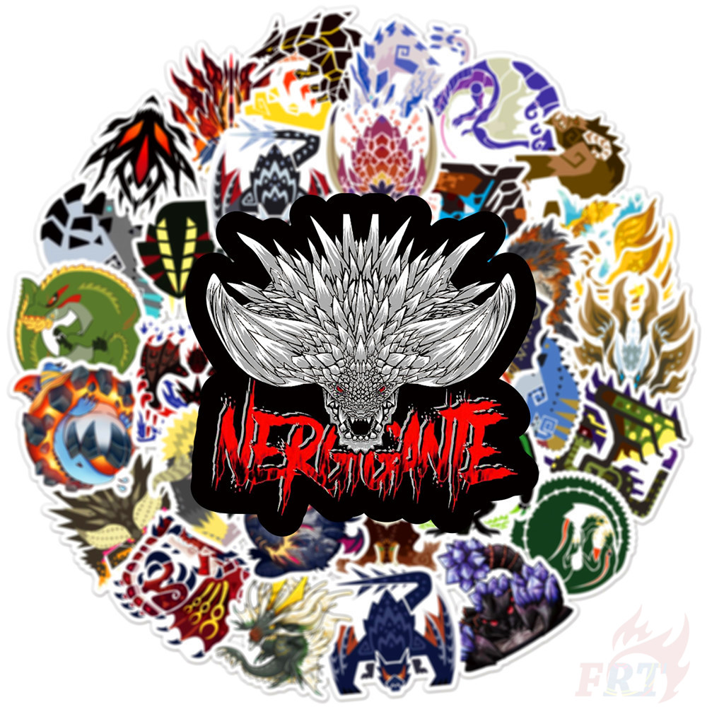 ❉ Monster Hunter Series 02 Stickers ❉ 50Pcs/Set Anime Games DIY Fashion Waterproof Decals Doodle Stickers