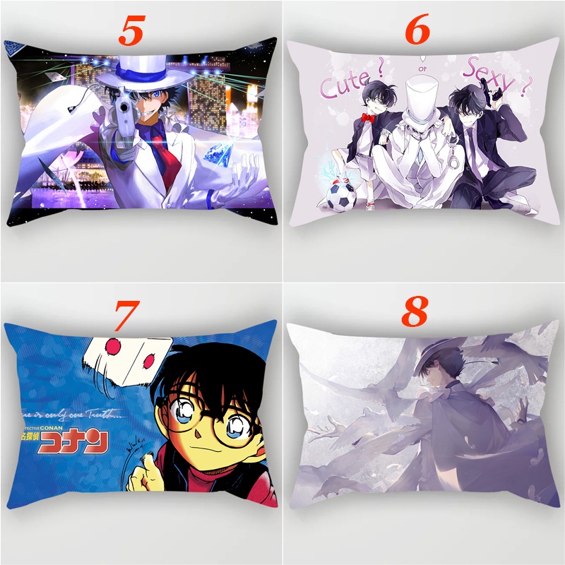 Vỏ Gối Hình Chữ Nhật In Hình Thám Tử Conan Một Mặt Trang Trí Nhà Cửa