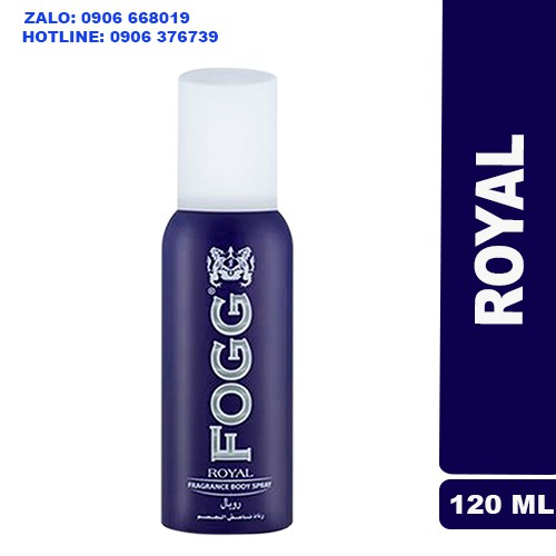 NƯỚC HOA XỊT TOÀN THÂN DÀNH CHO NAM FOGG ROYAL 120ML, XỊT 800 LẦN, NHẬP KHẨU DUBAI