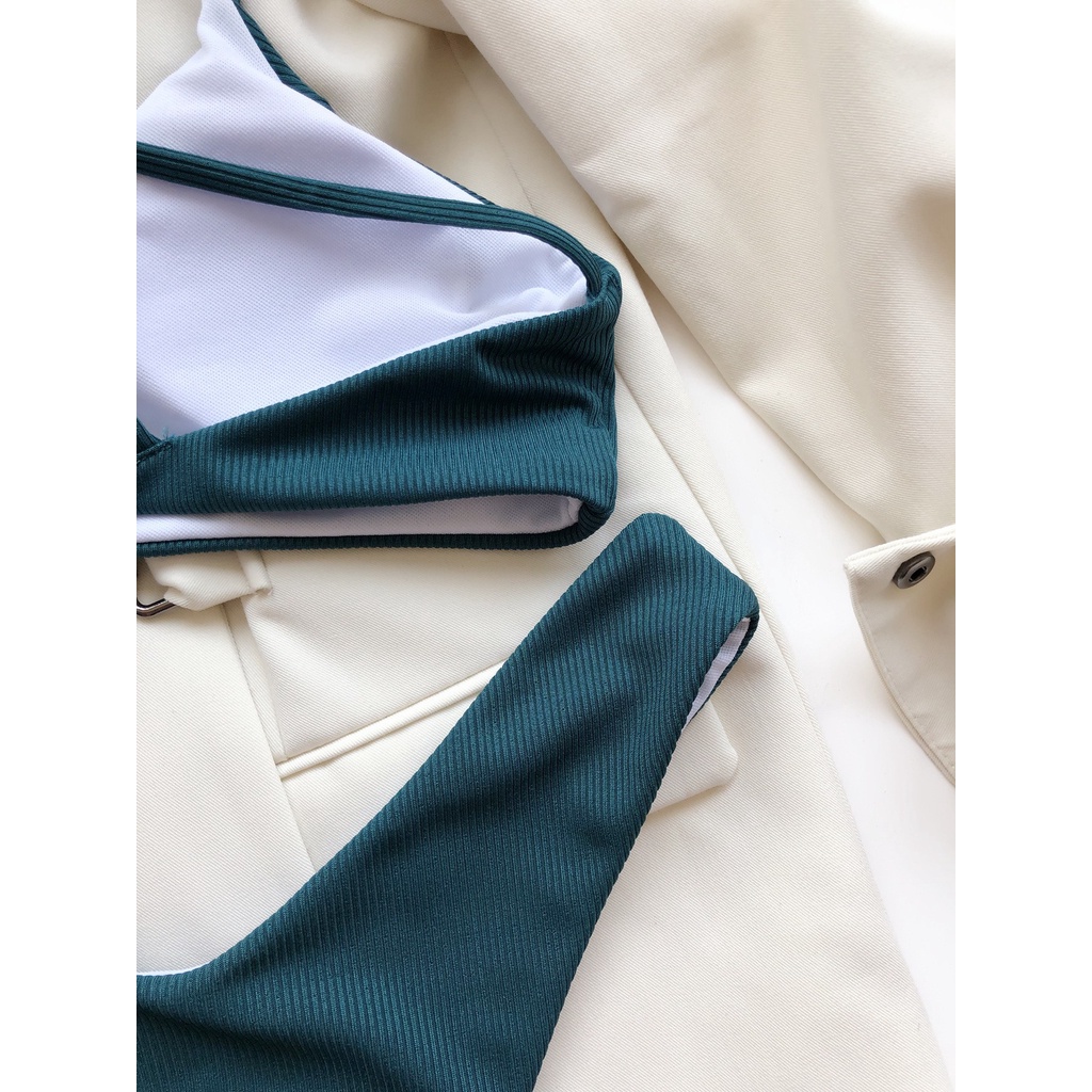 Bikini Hai Mảnh Hở Lưng Màu Sắc Retro Cho Nữ | BigBuy360 - bigbuy360.vn