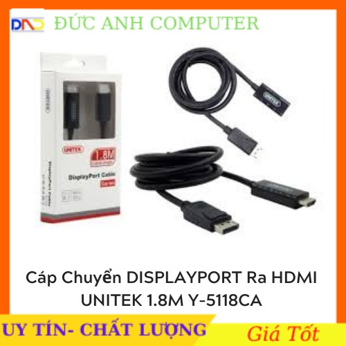 Cáp chuyển DisplayPort sang HDMI/VGA độ phân giải lên đến 1080p