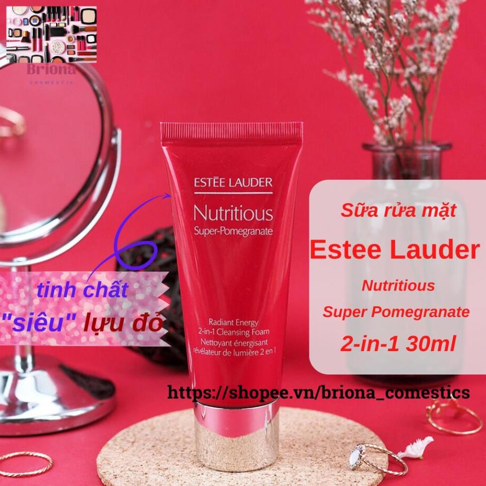 Sữa rửa mặt dưỡng da Estee Lauder Nutritious Super Pomegranate- Radiant Energy 2-in-1 Cleansing Foam 30ml