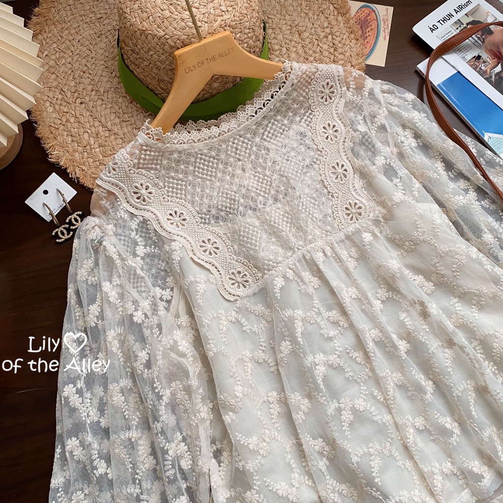 Áo babydoll ren lót 2 dây phong cách ulzzang Hàn Quốc